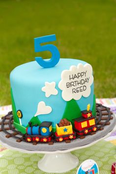 a birthday cake for a five year old boy