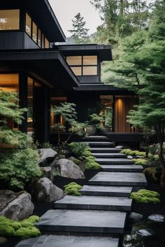 a very nice looking house in the woods