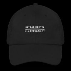 "Ultraleichtflugzeug Pilot Dad  Dad hats aren't just for dads. This one's got a low profile with an adjustable strap and curved visor. * 100% chino cotton twill * Unstructured, 6-panel, low-profile * 3 ⅛\" crown * Adjustable strap with antique buckle * Head circumference: 20 ½\" - 21 ⅝\"" Military Style Dad Hat For Outdoor, Novelty Dad Hat Adjustable Cap, Military Style Adjustable Dad Hat, Father’s Day Trucker Hat With Curved Bill, Ultralight Aircraft, Best Caps, Dad Hat, Trucker Cap, Dad Hats