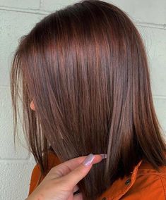 Warm Up Your Look This Fall With The Cinnamon Brown Hair Trend Chocolate And Cinnamon Hair, Fall Reddish Brown Hair, Hair Color Cinnamon Brown, Spiced Cinnamon Hair Color, Brown Hair Colors Reddish, Medium Brown Reddish Hair, Russet Hair Color Brown, Coco Cinnamon Hair Color, Medium Maple Brown Hair Color