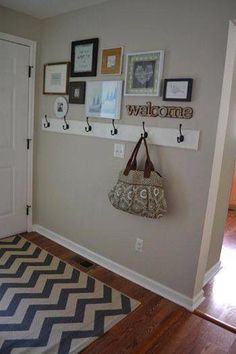 the entryway is clean and ready for guests to use it as a storage area