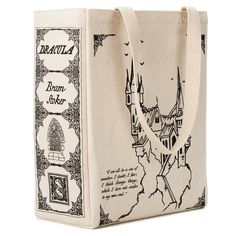 Dracula Book Tote - Bram Stoker, Tote Bag, Literary, Book Lover, Books, Literature, Teacher Gift, Gi Literacy Bags, Art Closet, Dracula Book, Artistic Dress, Book Items, Space Bar, Gothic Bag, Unique Tote Bag, Book Tote Bag