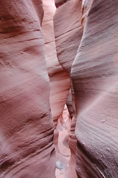 a narrow slot in the side of a canyon