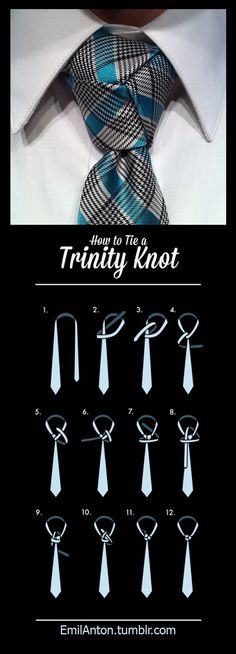 Trinity knot diagram v Trinity Knot Tie, Trinity Knot, Tie Styles