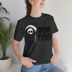 Dead Tired Unisex Jersey Short Sleeve Tee - Etsy Unique Jewelry