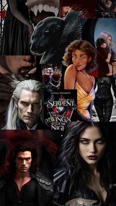 the collage shows many different characters and their roles in this movie, including dracula