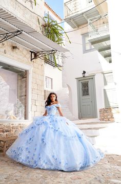 The fabric in this Princesa by Ariana Vara Quinceanera dress is Embroidered Lace with three-dimensional flowers, Novelty Glitter Tulle, Beading, Stone Accents . Blue And White Quinceanera Dresses, Cinderella Quinceanera Themes Dresses, Quinceanera Dresses Baby Blue, Baby Blue Quinceanera Dresses, Winter Wonderland Quince, Quince Pics, Light Blue Quinceanera Dresses, Baby Blue Quinceanera, Cinderella Quinceanera Themes