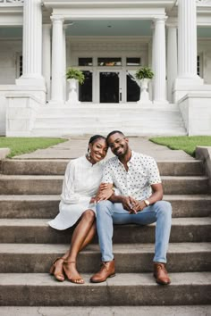 Casual Engagement Pictures Outfits Black Couples, Outdoor Engagement Photos Black Couple, Engagement Photo Poses Black Couples, Engagement Photos Outfits Black Couple, All White Engagement Photos Black Couple, All Black Engagement Photos Black Couple, Black Couples Engagement Pictures, Black Couple Engagement Photoshoot, Black Engagement Photos