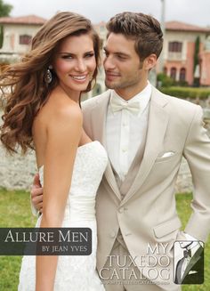 a man and woman in formal wear standing next to each other