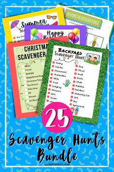 the scavenger hunt bundle includes 25 scavengers