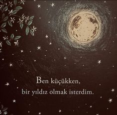 an image of a painting with stars and the words be kuugklen, bir yildz olmak isteriam