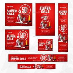 the super sale banner is shown with red and white colors