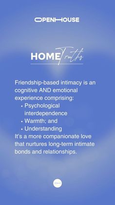 a blue poster with the words, home and love