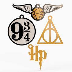 harry potter and the deathly hall ornament with hogwart's crest