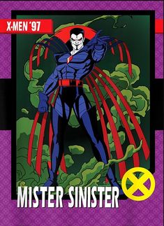 the cover to mister sinisterer x - men'97, with an image of a man