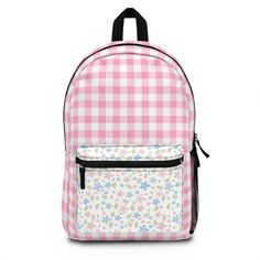 ❤️Introducing our vibrant pink gingham backpack, blending timeless style with modern functionality. Crafted with high-quality materials, this backpack is as durable as it is eye-catching.  ❤️The classic gingham pattern adds a touch of charm and nostalgia to your everyday adventures. With ample storage space and adjustable straps for comfort, it's perfect for school, work, or a day out in the city. Stand out from the crowd with this stylish accessory that combines practicality with undeniable fla College Commuter, Commuter Bag, Pink Gingham, Work Bag, Laptop Pocket, Season Colors, Backpack Purse, Weekender Bag, Stylish Accessories