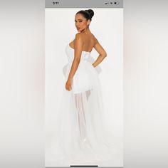 Fashion Nova, White Formal/Wedding Dress, Never Worn, Size 6/7 Formal Wedding Dress, Formal Dresses For Weddings, Fashion Nova Dress, Fashion Nova Dresses, Embellished Dress, Formal Wedding, Fashion Nova, White Dress, Women's Fashion