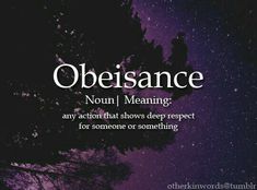 an image with the words obesiance on it and trees in the foreground