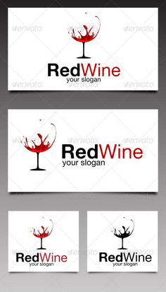 red wine logo template - objects logo templates