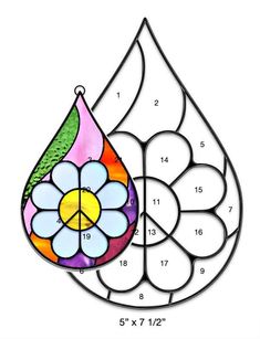 an image of a coloring page with flowers in the center and numbers on each side