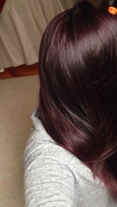 Dyed my hair dark plum brown <3 Dark Plum Brown Hair, Plum Brown Hair, Pelo Color Vino, Nails Dark, Brown Hair Shades, Brown Hair Dye, Coloured Hair, Hair Dark