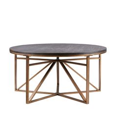 a round table with metal legs and a wooden top on an isolated white background,