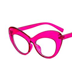 Hot Pink Semi Cat Eyes Glasses Hot Pink Glasses, Clear Aviator Glasses, Eyes Glasses, Leather Eyeglass Cases, Chanel Glasses, Tom Ford Glasses, Pink Glasses, Silhouette Frames, Silver Sunglasses