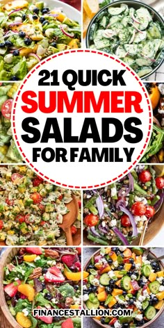 Summer salads are a must-have for the season! Find fresh, colorful summer salad recipes perfect for picnics, BBQ side dishes, and light summer meals. Dive into our easy summer side dishes, from garden fresh salads to cooling salads that beat the heat. Enjoy vegetarian summer salad ideas, fruit salads, and high-protein salads that are as healthy as they are delicious. Explore herb-infused salads and summer salad dressings. Get inspired by our vibrant, fresh summer salad bowls! Summer Meal Salads, Summer Cold Salad Recipes, Easy Healthy Summer Side Dishes, Easy Summer Meals Vegetarian, Summer Salad Ideas Dinners, Summer Healthy Salads, Summer Salad Dinner Ideas, Summer Entree Salads, Summer Dinner Salad Recipes