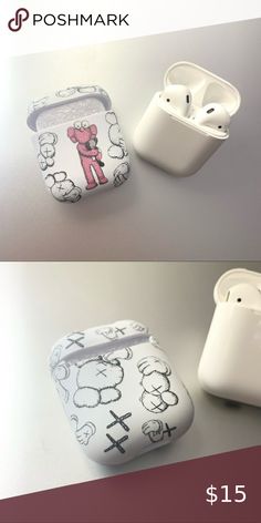 Apple AirPods case KAWS / hard case /well-covering Kaws Airpod Case, Kaws Iphone Case, Brielle Core, Kaws Accessories, Aesthetic Diys, Apple Airpods Case, Airpod Cases, Air Pods, Airpods Case