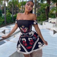 Camino Couture Beautiful Over The Shoulder Dress Mexican Dresses For Women, White Mexican Dress, Chloe Saxon, Over The Shoulder Dress, Red Flare Dress, White Off Shoulder Dress, Summer Flower Dress, Lover Dress, Velvet Slip Dress