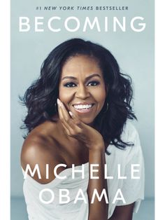 the book cover for becoming by michelle obama