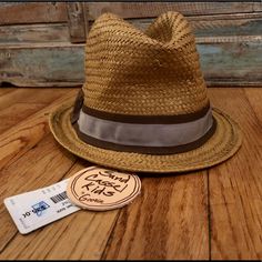 Nwt, Sand Cassel Kids By Goorin. Goorin Bros. Bold Hatmakers Since 1895. Name: Hammon Jr. Khaki Kids Fedora Hat, Style#200-0895, Brown/Grey Ribbon, Kids One Sizeplease Use Offer Buttonno Trade Casual Brimmed Hat With Adjustable Fit, Casual Adjustable Straw Hat, Classic Beach Cap, Adjustable Tan Hats For The Beach, Adjustable Tan Hats For Beach, Adjustable Tan Hat For Beach, Adjustable Tan Beach Hat, Adjustable Tan Hats For Vacation, Adjustable Tan Hat For Vacation