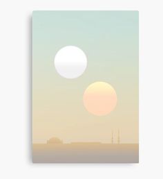 the sun is setting over an industrial area with power lines in the distance canvas print