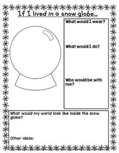 a snow globe worksheet with the words if i lived in a snow globe