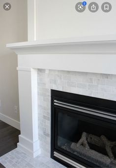 the fireplace is clean and ready for us to put in their new home's living room