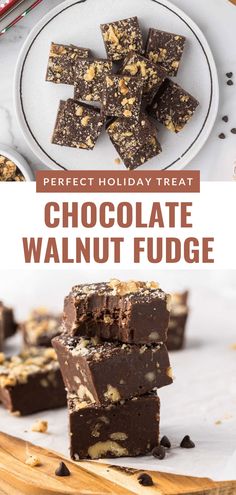 chocolate walnut fudge is the perfect holiday treat for those who want to eat it