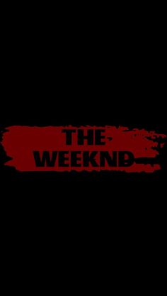 the weeknd logo on a black background