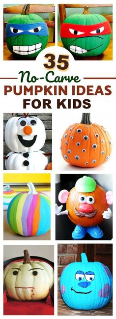 no carve pumpkin ideas for kids