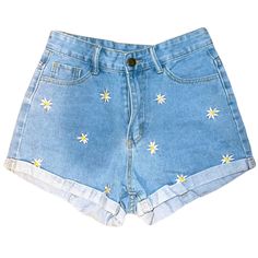 Shein High-Waisted Jean Shorts With Printed Daisy’s Size: Small Uk 36 Us 4 Great Condition Looks Brand New Perfect For Summer Time Or Vacation Cute High-waisted Shorts For Day Out, Shein Shorts, High Waisted Jean Shorts, High Waist Jeans, Summer Time, Jean Shorts, Daisy, Blue White, Color Blue