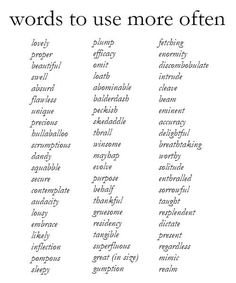 words to use more often in an english language