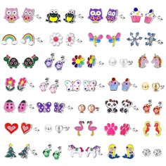 PRICES MAY VARY. 33 Pairs Unique Earrings : A versatile mix of 33 distinct earrings, from cute cartoons to elegant pearls & sparkling CZ stones. Colorful Enamel Designs: 25 pairs feature intricate cold enamel cartoon art including florals, animals, and fantasy creatures—perfect for expressing personality. Pearl & CZ Bling: Adds 4 pairs of faux pearl earrings in classic colors and 4 pairs of vibrant cubic zirconia studs for added glam. Safe & Comfortable: Hypoallergenic stainless steel posts ensu Cold Enamel, Cute Stud Earrings, Earrings For Girls, Faux Pearl Earrings, Steel Post, Hypoallergenic Earrings, Enamel Earrings, Stud Earrings Set, Girls Earrings