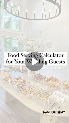 food serving calculator for your wedding guests