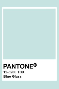 pantone's blue glass paint is shown in the color light blue, and it has