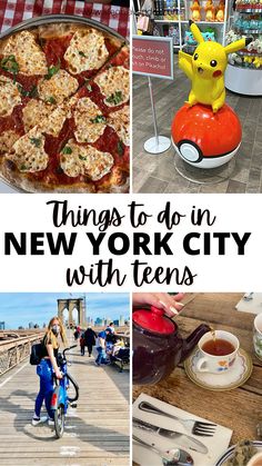 things to do in new york city with teens, including pizza and watermelon