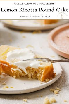 Moist Lemon Ricotta Pound Cake Lemon Ricotta Pound Cake, Lemon Ricotta Cake Recipes, Ricotta Pound Cake, Ricotta Cake Recipes, Lemon Ricotta Cake, Bomb Cake, Impressive Desserts, Ricotta Cake, Lemon Ricotta