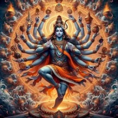 the hindu god is depicted in this painting