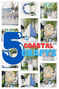 five coastal crafts are featured in this collage