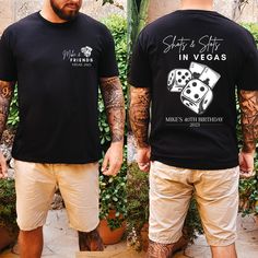 "Vegas Birthday Shirts are the perfect attire for a memorable celebration in Las Vegas. Made from high-quality Comfort Colors T-shirts, these shirts are designed to provide ultimate comfort and style. Available in a variety of vibrant colors, these shirts are sure to make a statement. Our T-shirts are the perfect combination of comfort, style, and celebration. With their attention-grabbing designs and personalized touches, these shirts are not only a fashion statement but also a cherished memento of a once-in-a-lifetime birthday trip to Las Vegas. 💙How To Order?🧡 𝟏. Choose your shirt Size, 𝟐. Choose your shirt Color, 𝟑. Select the quantity, 𝟒. Click Add To Court. For multiple items go back to the listing and repeat the steps. If you have any difficulties, send us a message or click o Poker Birthday Shirt, Vegas Shirts Ideas, 40th Birthday Trip Ideas, Birthday Crew Shirts, Las Vagas, Charm Ideas, Vegas Birthday, 40th Birthday Shirts, 45th Birthday