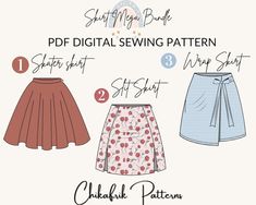 the sewing pattern for this skirt is easy to sew