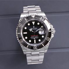 The red text popping out on the 50th anniversary Rolex Sea Dweller by Juampi* Modern Armor, Mens Rolex, Rolex Sea Dweller, Seiko Mod, Watches Rolex, Sea Dweller, Expensive Watches, Rolex Men, Telling Time